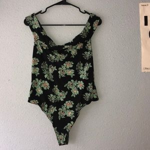 Free People off the shoulder patterned bodysuit